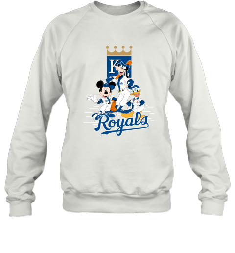 Kansas City Royals Mickey Donald And Goofy Baseball Sweatshirt