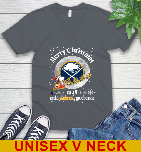 Buffalo Sabres Merry Christmas To All And To Sabres A Good Season NHL Hockey Sports V-Neck T-Shirt 4