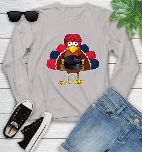 Washington Capitals Turkey Thanksgiving Day Youth Long Sleeve 12