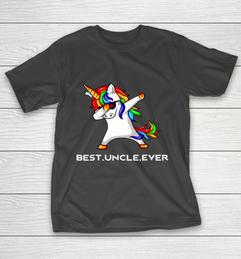 Funny Best Uncle Ever Dabbing Unicorn T-Shirt