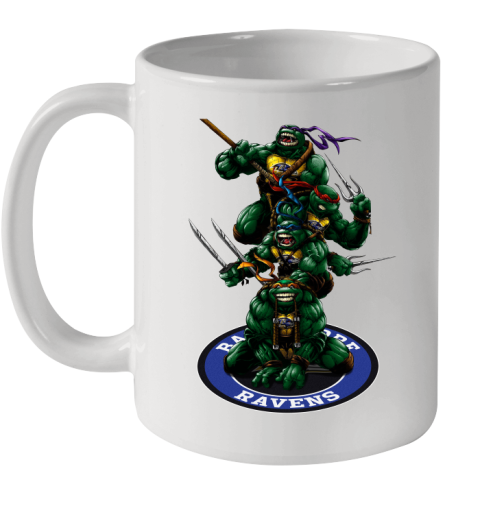 NFL Football Baltimore Ravens Teenage Mutant Ninja Turtles Shirt Ceramic Mug 11oz