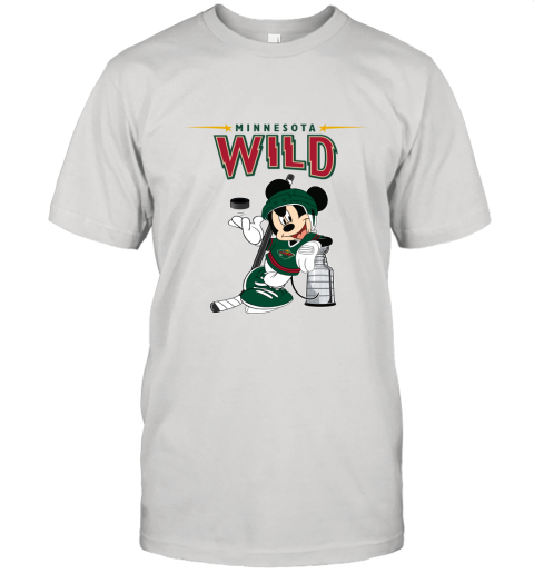 Mickey Minnesota Wild With The Stanley Cup Hockey NHL Unisex Jersey Tee