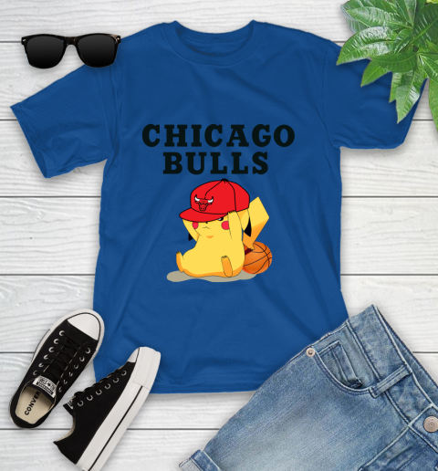 NBA Pikachu Basketball Sports Chicago Bulls Youth T-Shirt 9