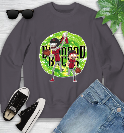 MLB Arizona Diamondbacks Rick And Morty Baseball Sports Youth Sweatshirt 6