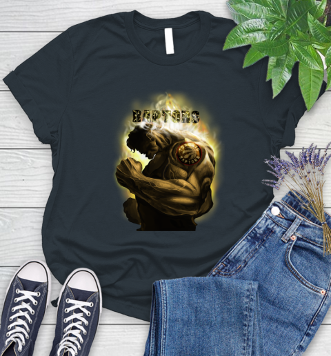 Toronto Raptors NBA Basketball Hulk Marvel Avengers Sports Women's T-Shirt 8