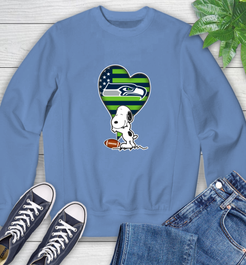 Seattle Seahawks NFL Football The Peanuts Movie Adorable Snoopy Sweatshirt 11