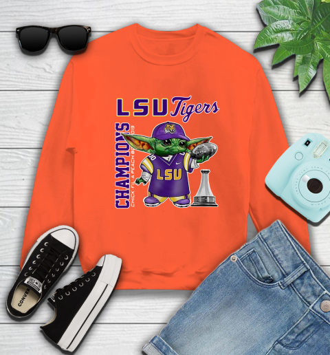 Baby Yoda LSU Tigers Champion Shirt 28