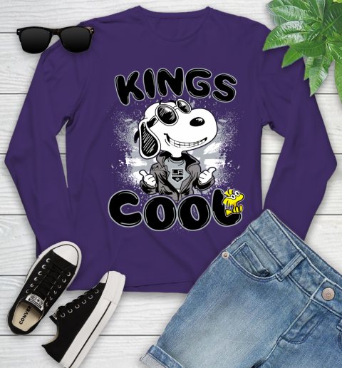 NHL Hockey Los Angeles Kings Cool Snoopy Shirt Youth Long Sleeve 4