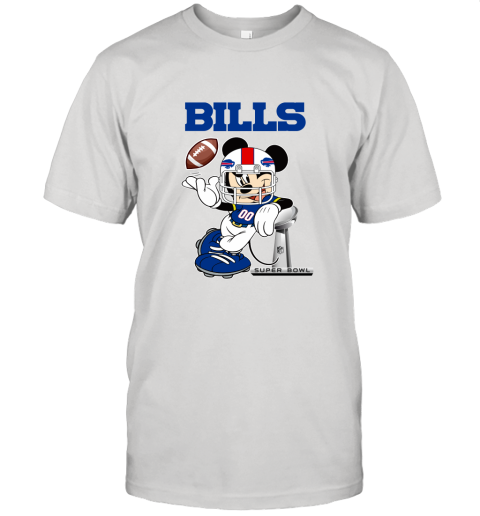 NFL Buffalo Bills Mickey Mouse Disney Super Bowl Football T Shirt Long Sleeve Unisex Jersey Tee