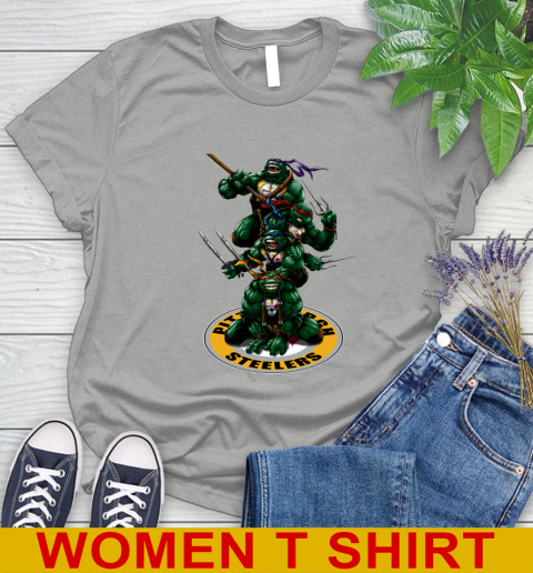 NFL Football Pittsburgh Steelers Teenage Mutant Ninja Turtles Shirt Women's T-Shirt 11