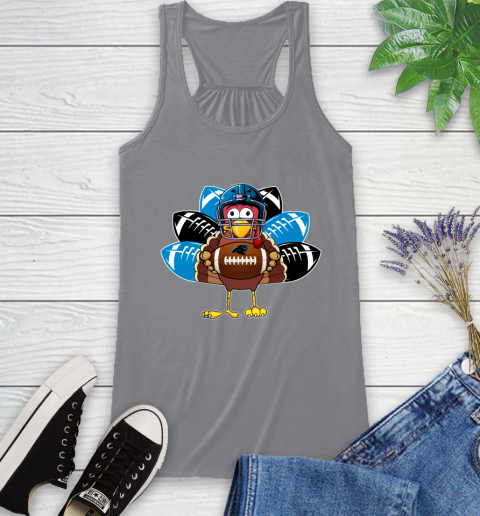 Carolina Panthers Turkey Thanksgiving Day Racerback Tank 5