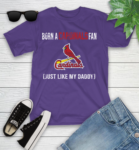 MLB Baseball St.Louis Cardinals Loyal Fan Just Like My Daddy Shirt Youth T-Shirt 3