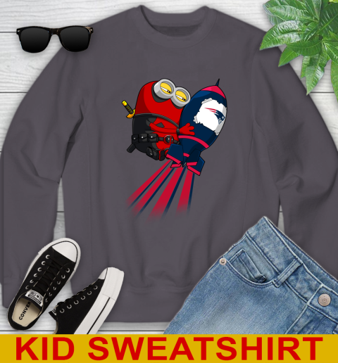 NFL Football New England Patriots Deadpool Minion Marvel Shirt Youth Sweatshirt 5