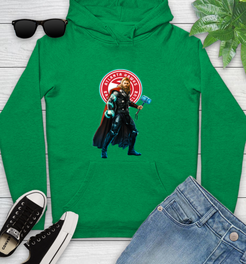 NBA Thor Avengers Endgame Basketball Atlanta Hawks Youth Hoodie 7