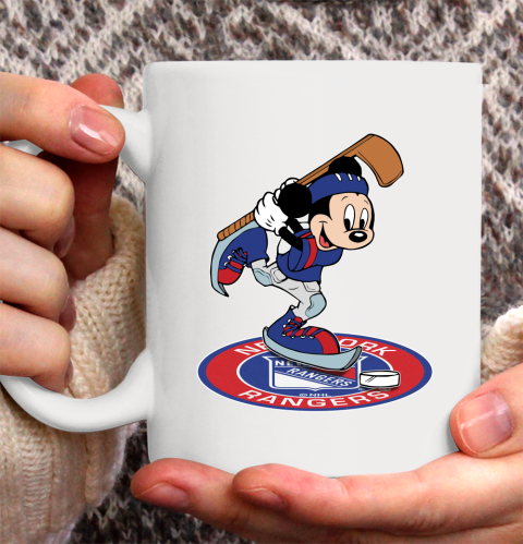NHL Hockey New York Rangers Cheerful Mickey Disney Shirt Ceramic Mug 15oz 2