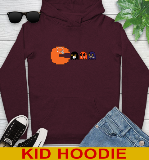 Cleveland Browns NFL Football Pac Man Champion Youth Hoodie 7