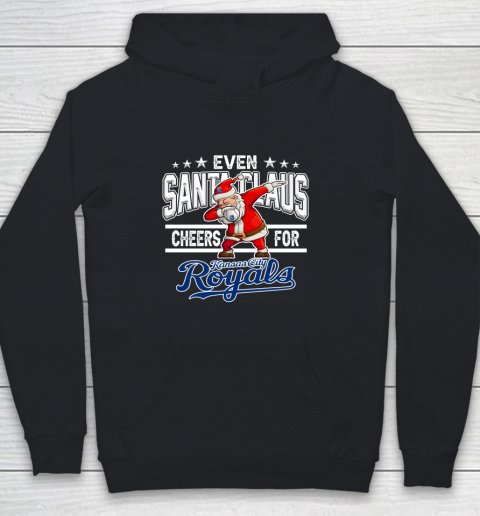 Kansas City Royals Even Santa Claus Cheers For Christmas MLB Youth Hoodie