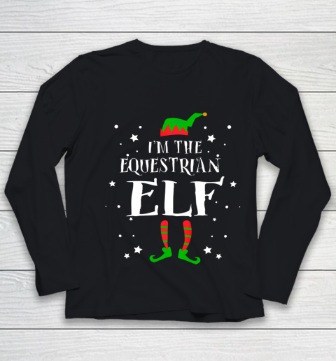 I m The Equestrian Elf Funny Cute Xmas Gift Youth Long Sleeve