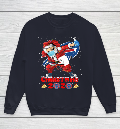 Buffalo Bills Funny Santa Claus Dabbing Christmas 2020 NFL Youth Sweatshirt 2