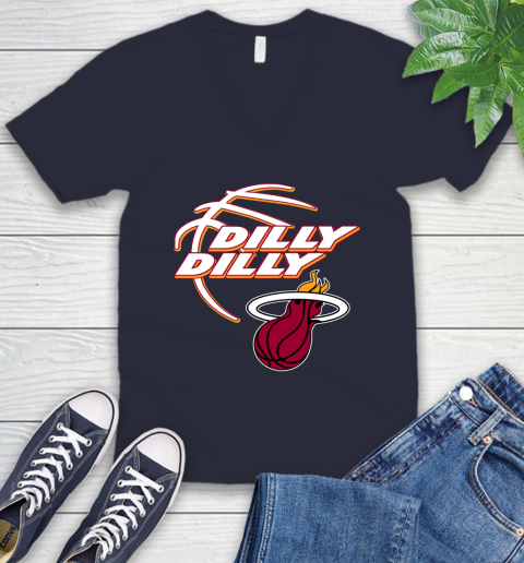 NBA Miami Heat Dilly Dilly Basketball Sports V-Neck T-Shirt 3