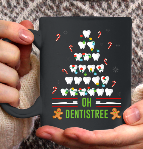 Oh Dentistree Teeth Christmas Tree Dentist Xmas Ceramic Mug 11oz