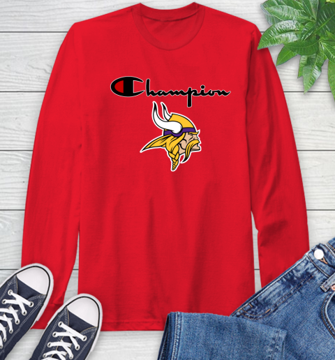 NFL Football Minnesota Vikings Champion Shirt Long Sleeve T-Shirt 9