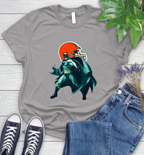 NFL Batman Football Sports Cleveland Browns Women's T-Shirt 5