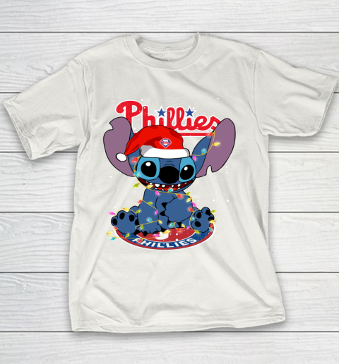 Philadelphia Phillies MLB noel stitch Baseball Christmas Youth T-Shirt