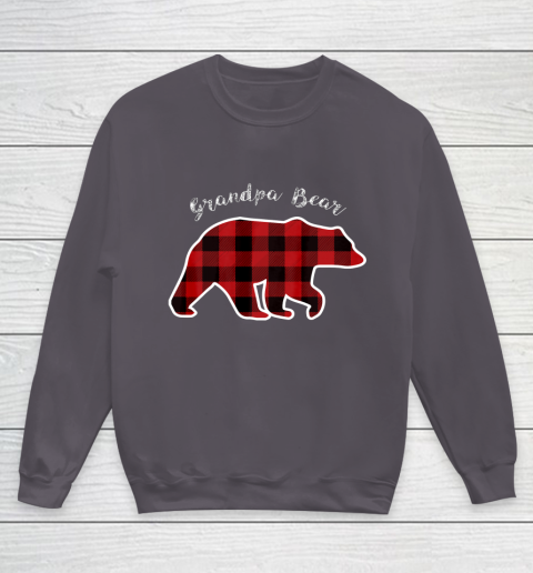GRANDPA BEAR Men Red Plaid Christmas Pajama Family Gift Youth Sweatshirt 5
