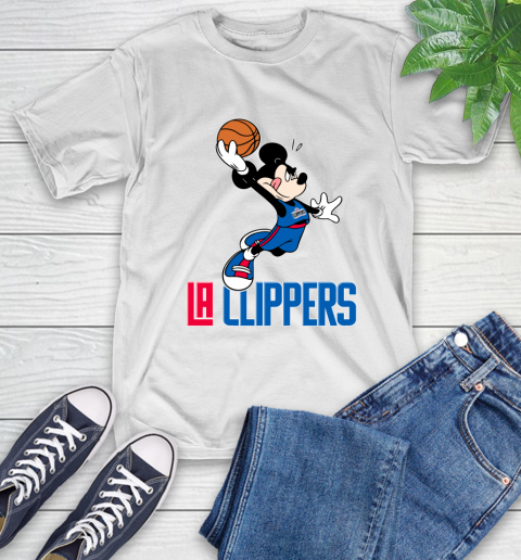 NBA Basketball LA Clippers Cheerful Mickey Mouse Shirt T-Shirt 2