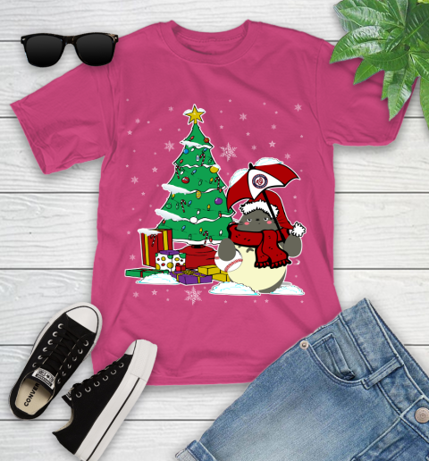 Washington Nationals MLB Baseball Cute Tonari No Totoro Christmas Sports Youth T-Shirt 11