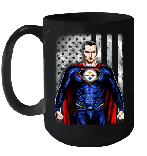 NFL Football Pittsburgh Steelers Superman DC Shirt Ceramic Mug 15oz