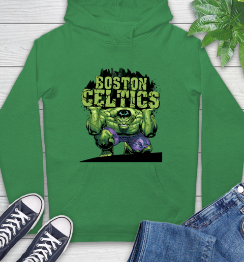 Boston Celtics NBA Basketball Incredible Hulk Marvel Avengers Sports Hoodie 8