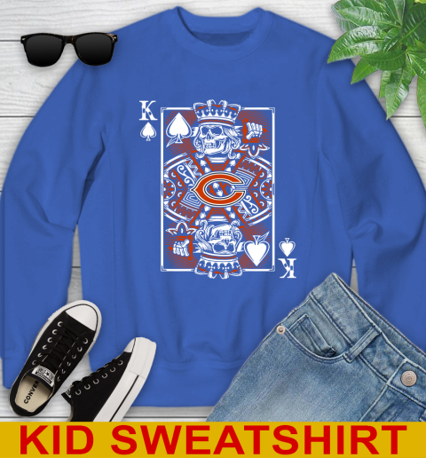 Chicago Bears NFL Football The King Of Spades Death Cards Shirt Youth Sweatshirt 6