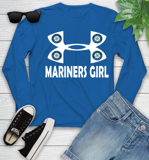 MLB Seattle Mariners Under Armour Baseball Sports Youth Long Sleeve 10