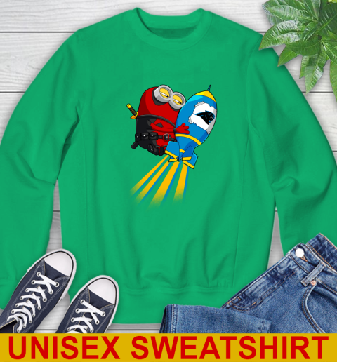 NFL Football Carolina Panthers Deadpool Minion Marvel Shirt Sweatshirt 8