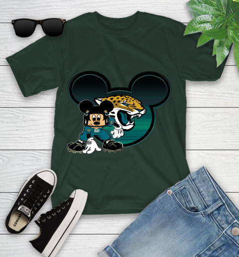 NFL Jacksonville Jaguars Mickey Mouse Disney Football T Shirt Youth T-Shirt 5