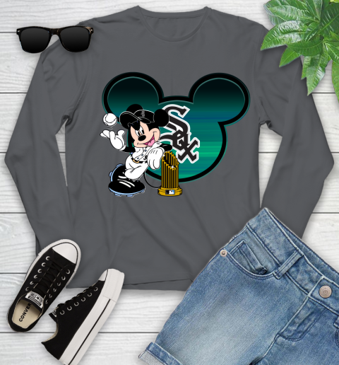 MLB Chicago White Sox The Commissioner's Trophy Mickey Mouse Disney Youth Long Sleeve 8