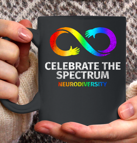 Neurodiversity Celebrate Spectrum Infinity Autism Awareness Ceramic Mug 11oz