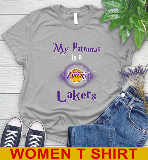 NBA Basketball Harry Potter My Patronus Is A Los Angeles Lakers Women's T-Shirt 5