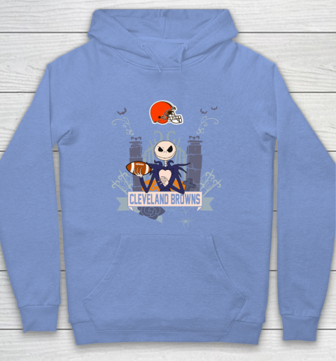 NFL Cleveland Browns Football Jack Skellington Halloween Hoodie 8