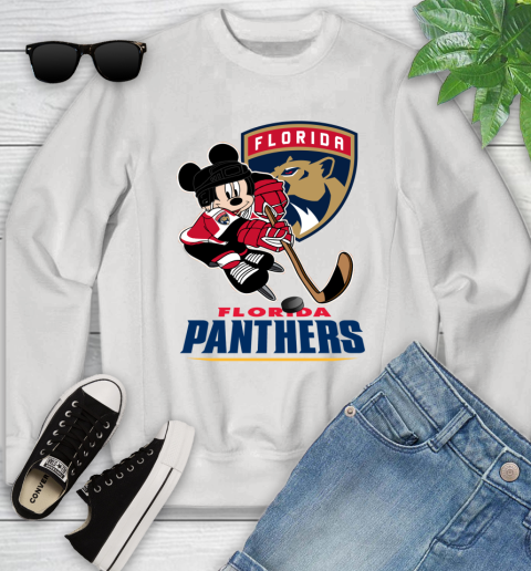 NHL Florida Panthers Mickey Mouse Disney Hockey T Shirt Youth Sweatshirt