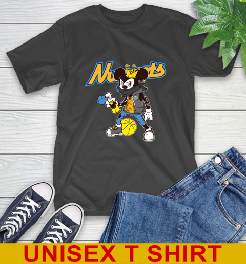 Denver Nuggets NBA Basketball Mickey Peace Sign Sports T-Shirt 2