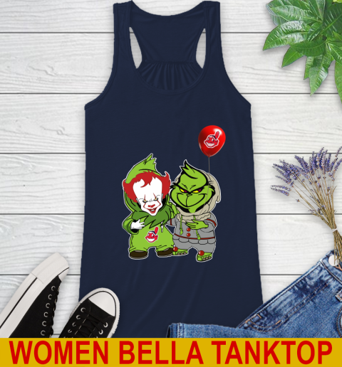 Baby Pennywise Grinch Christmas MLB Baseball Cleveland Indians Racerback Tank 11