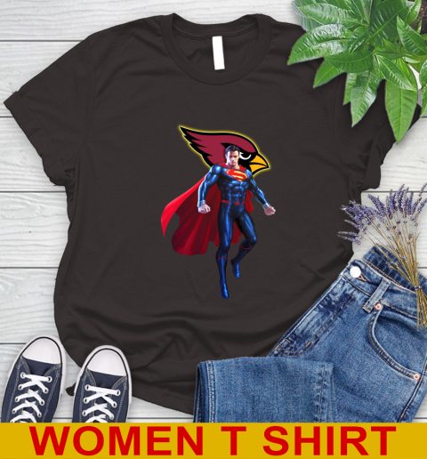 NFL Superman DC Sports Football Arizona Cardinals Women's T-Shirt 8