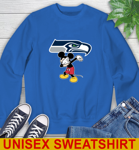 Seattle Seahawks NFL Football Dabbing Mickey Disney Sports Sweatshirt 9