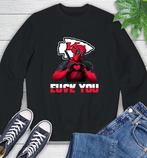 NHL Kansas City Chiefs Deadpool Love You Fuck You Football Sports Sweatshirt