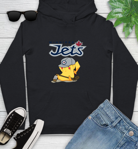NHL Pikachu Hockey Sports Winnipeg Jets Youth Hoodie 2