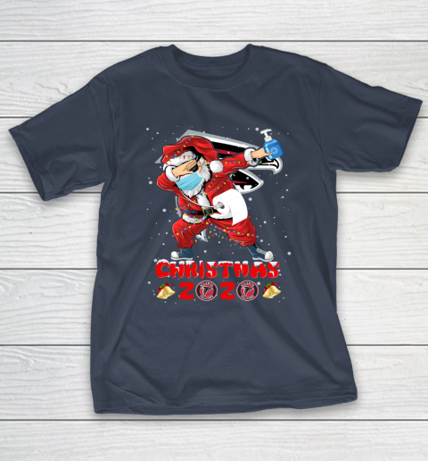 Atlanta Falcons Funny Santa Claus Dabbing Christmas 2020 NFL T-Shirt 3