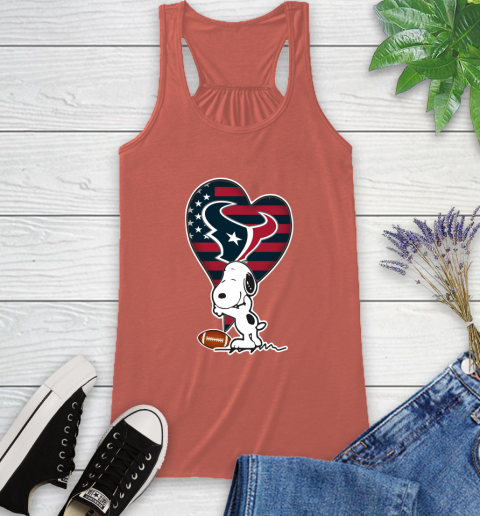 Houston Texans NFL Football The Peanuts Movie Adorable Snoopy Racerback Tank 4